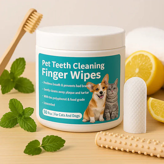 Disposable Dental Finger Wipes For Pets (50 Pcs)